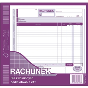 Rachunek 2/3 A4 231-2